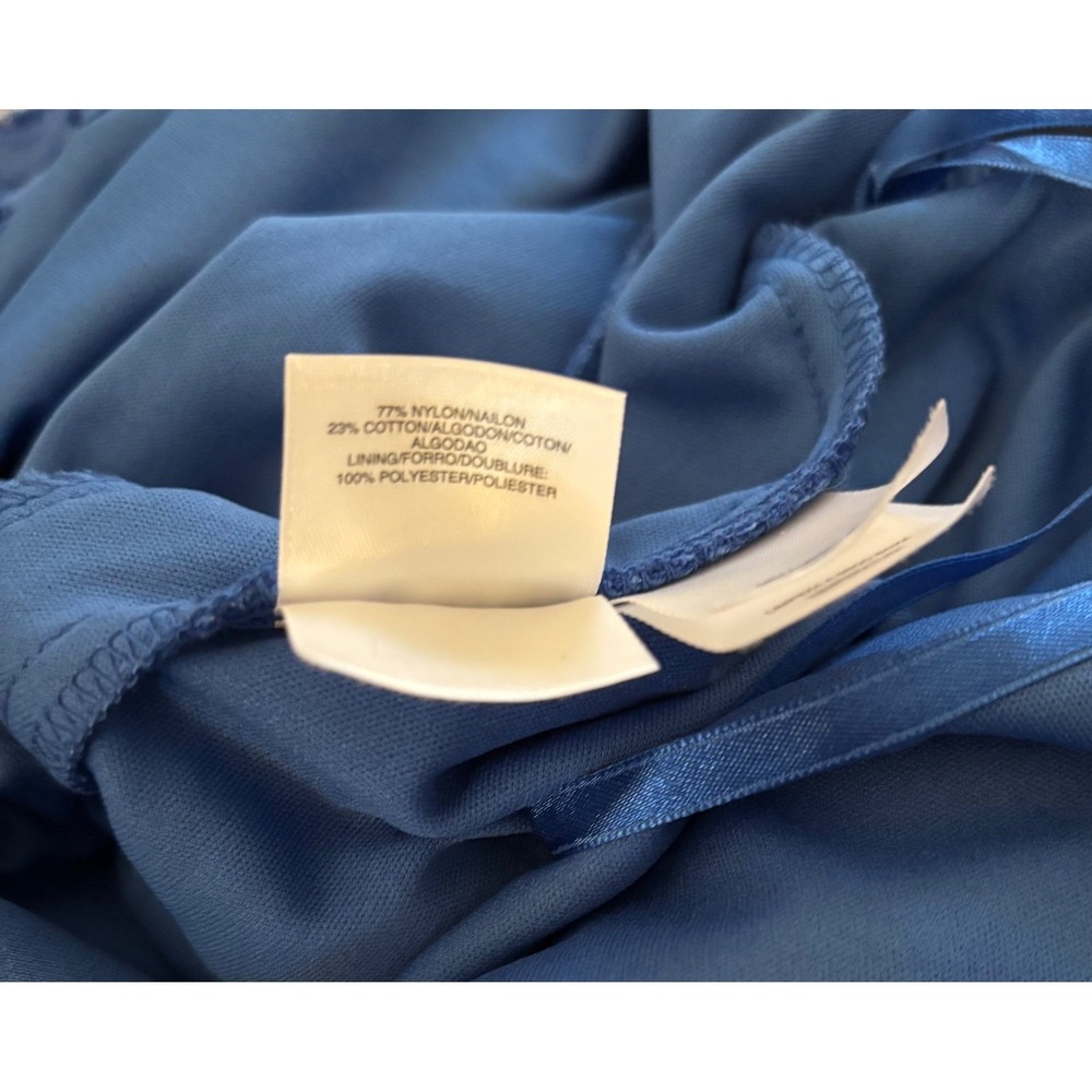 Kasper Blue Lace Sheath Dress Size 8 NWT Lined Cocktail Brunch Office MSRP $99 - Picture 4 of 8